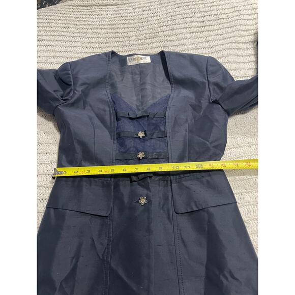 La Difference Monte-Carlo Blazer Jacket Silk Blend Womens Sz 6 Italy Blue Luxury - Picture 3 of 11